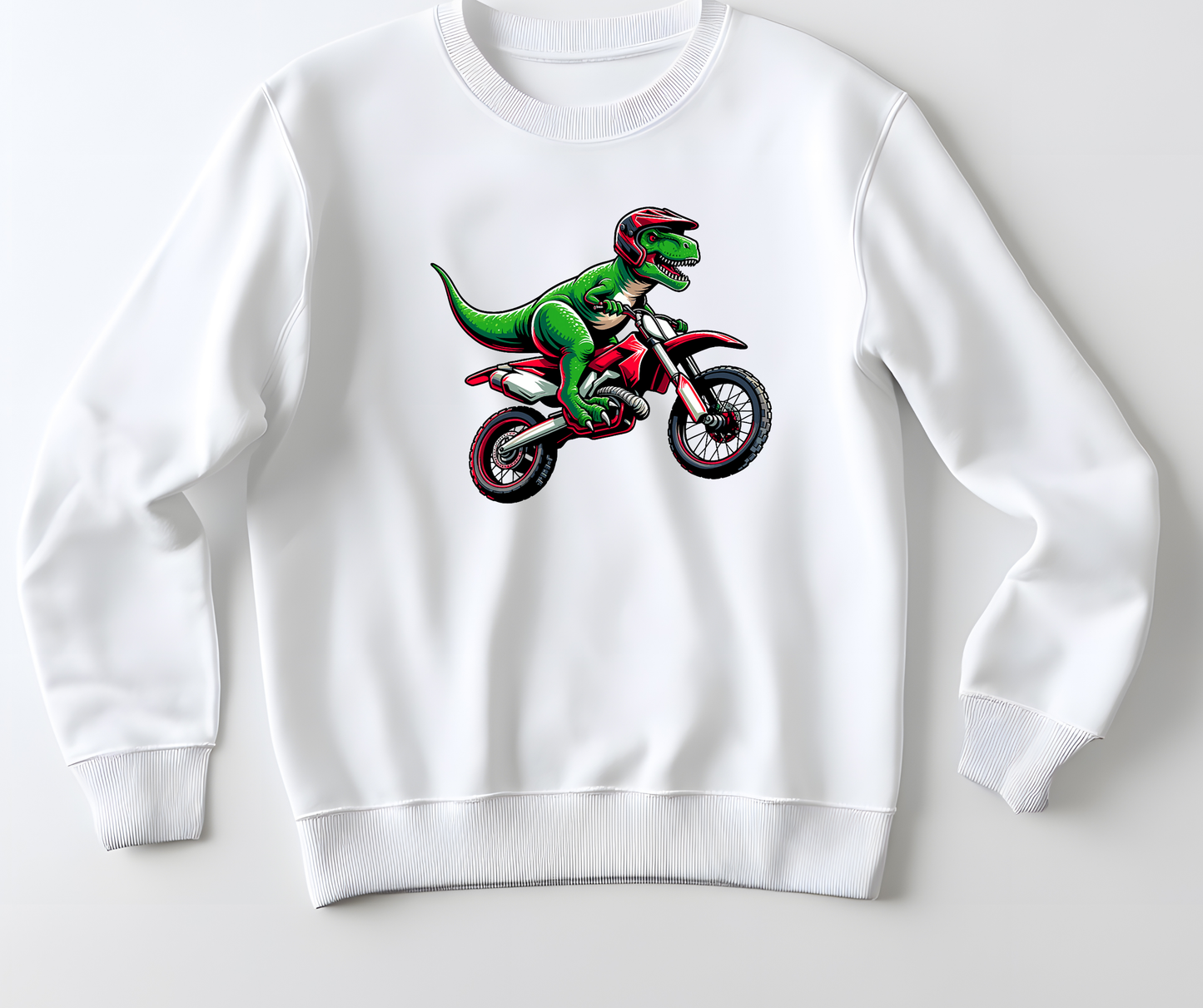 Dino on a Dirtbike Print