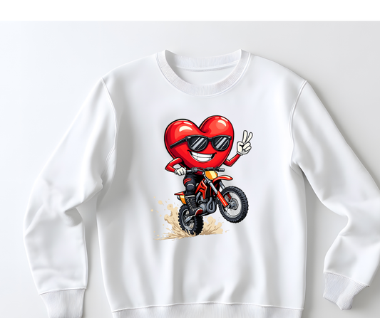 Heart Throb on a Dirt Bike Print