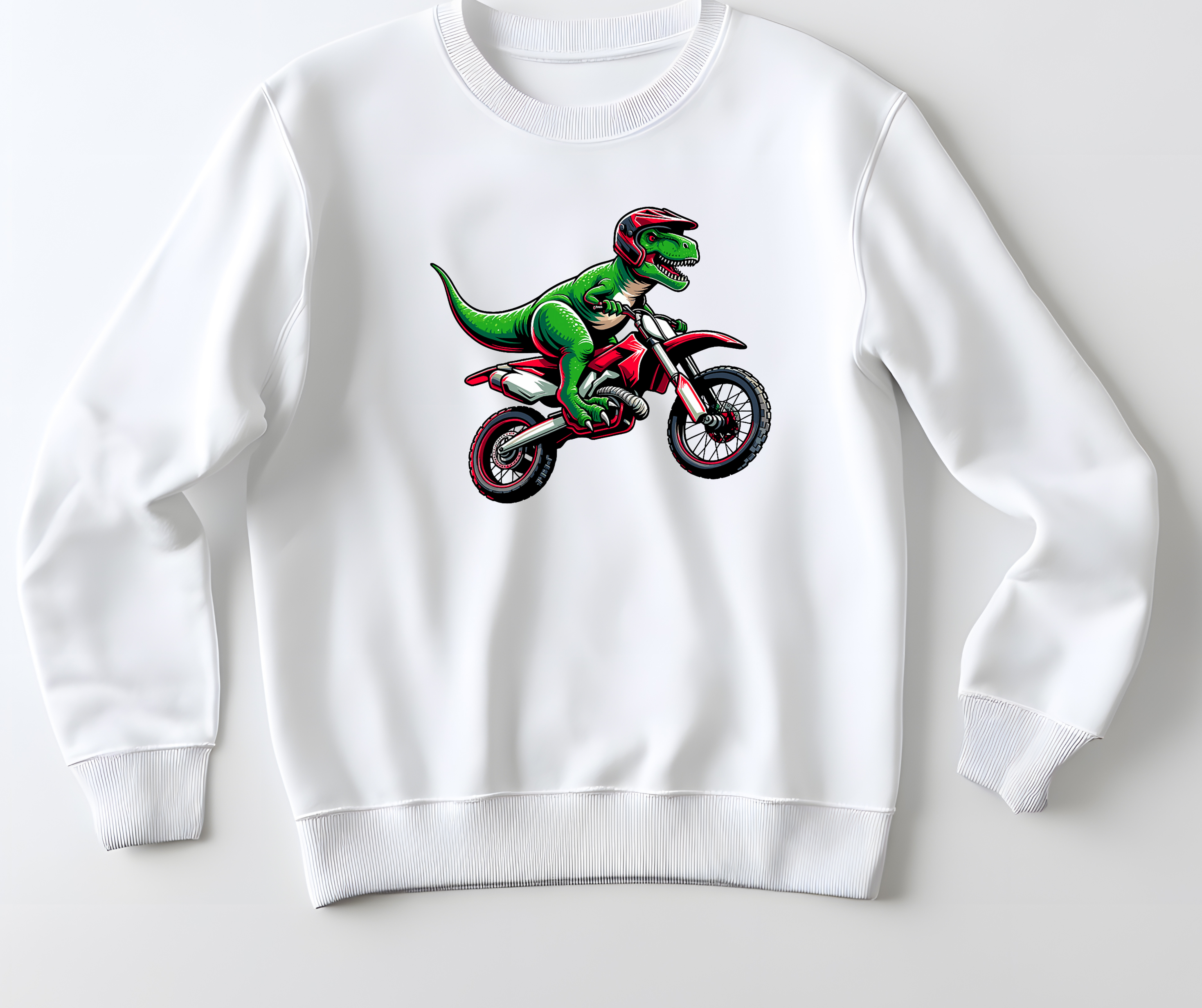 Dino on a Dirtbike Print